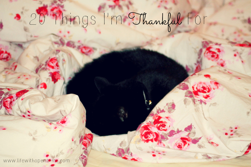 20 Things I’m Thankful For